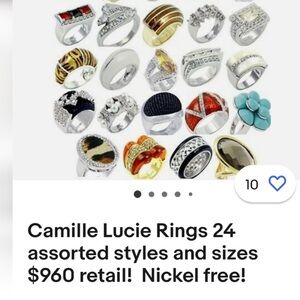 Camille Lucie Rings 24 Assorted Styles and Sizes valued at $960